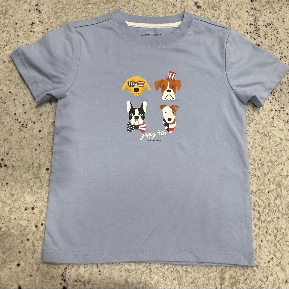 Janie and Jack 4th of July Graphic T Shirt - Picture 2 of 4